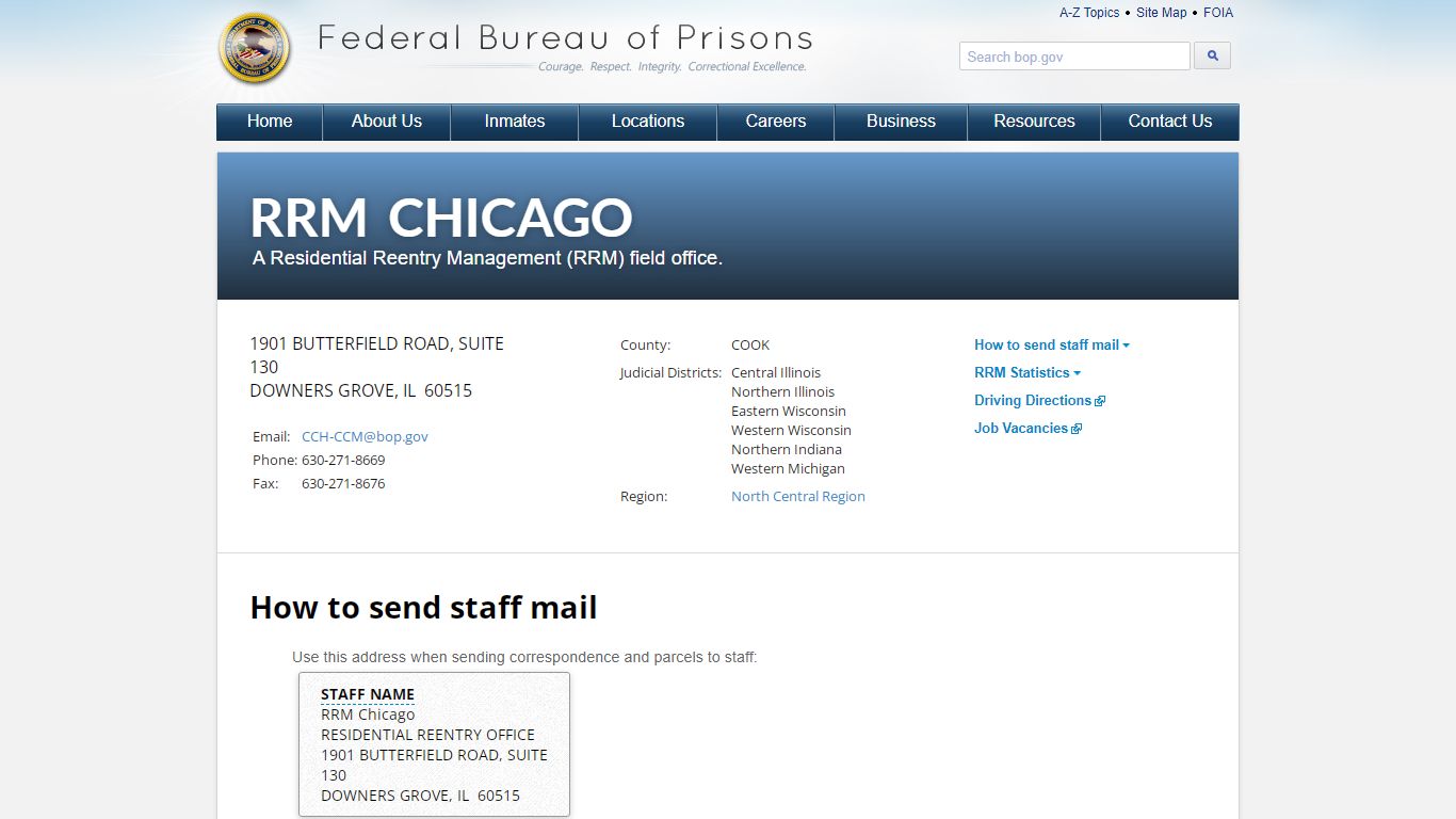 RRM Chicago - Federal Bureau of Prisons