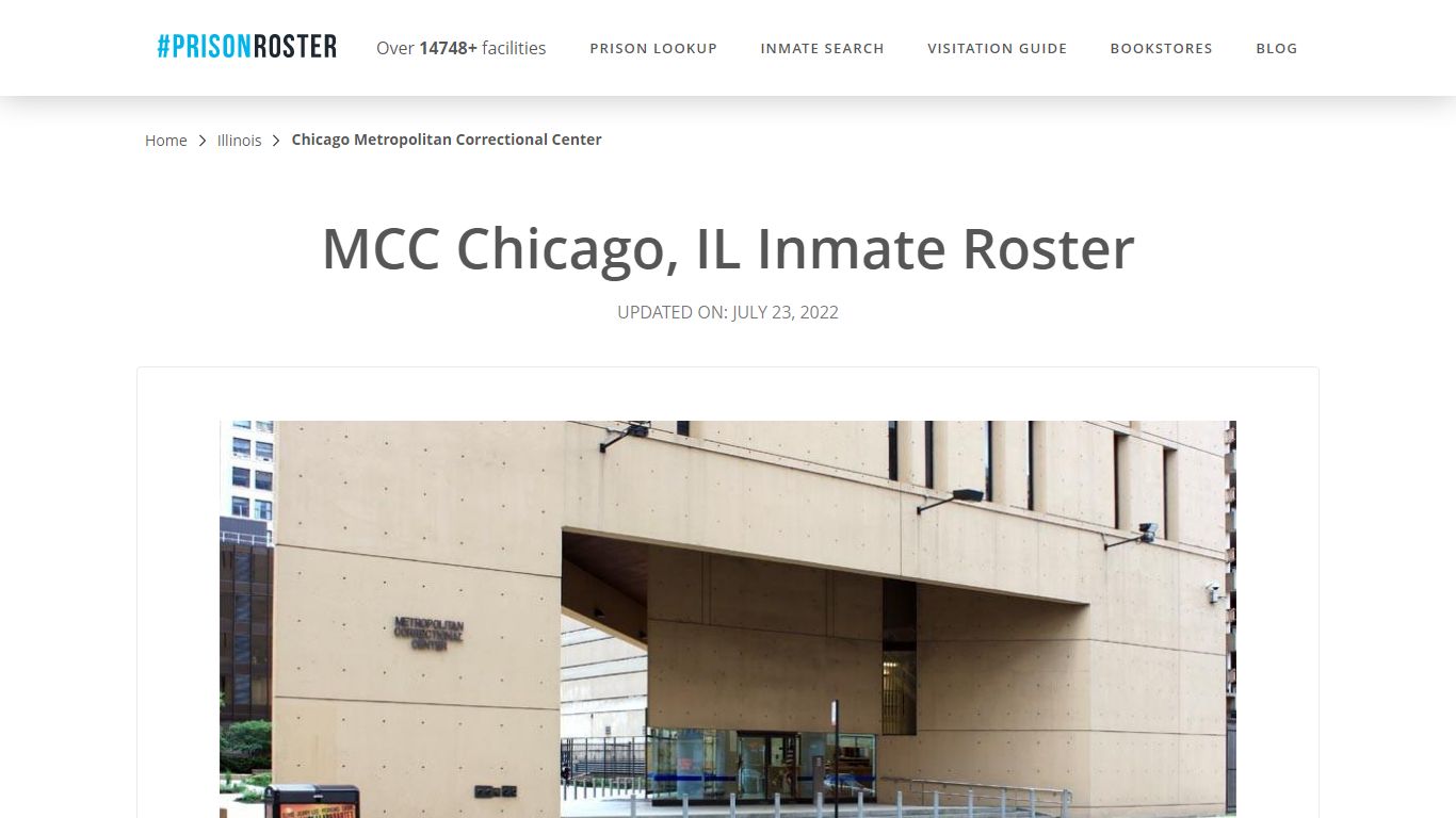 MCC Chicago, IL Inmate Roster